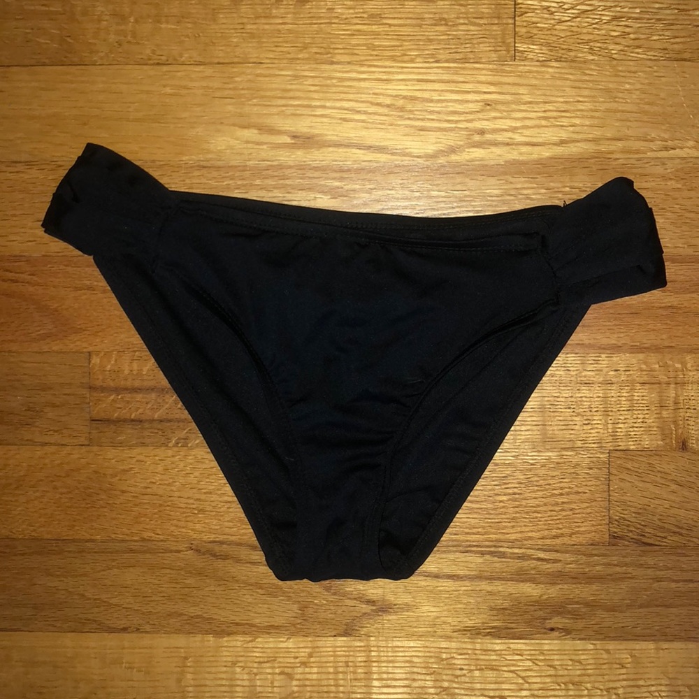 Plain black bikini bottom